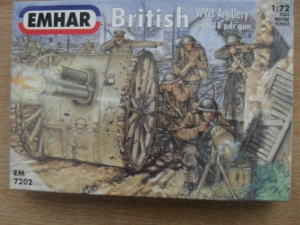 EMHAR 1/72 7202 WWI BRITISH ARTILLERY